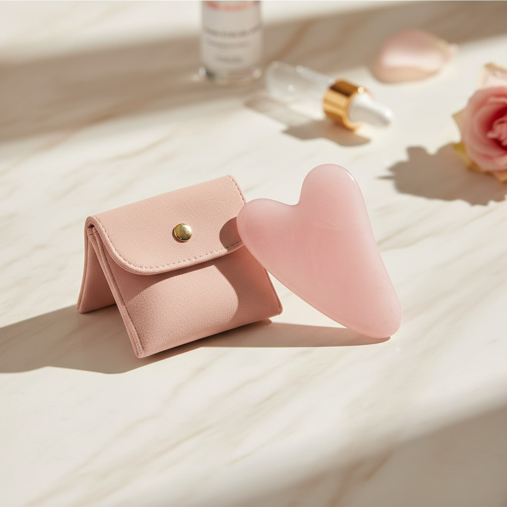 GLAZESKIN Sculpt Gua Sha Tool with gift - professional studio photo
